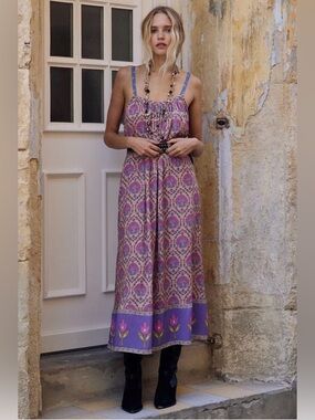 Spell Château Strappy Midi Dress (M)